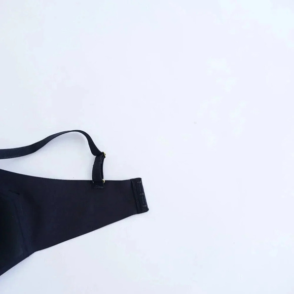 Knix Contour Black T-Shirt  Bra Spaghetti Straps 72% Nylon Size 7 - Picture 7 of 10